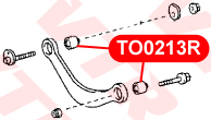 

САЙЛЕНТБЛОК ВЕРХНЕГО ПОПЕРЕЧНОГО РЫЧАГА ЗАДНЕЙ ПОД, TO0213R