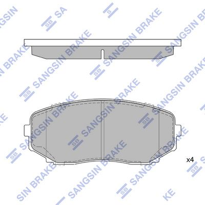 

КОЛОДКИ ТОРМОЗНЫЕ ПЕРЕДНИЕ SP1603, SP1603