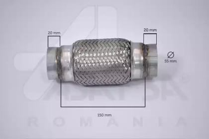 

ГОФРА ГЛУШИТЕЛЯ 55150 MM, 60100