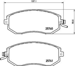 

КОЛОДКИ ТОРМОЗНЫЕ ДИСКОВЫЕ К-Т SUBARU BRZ 12- FORESTER 08- IMPREZA 08- OUTBACL 09 TOYOTA GT, P78021