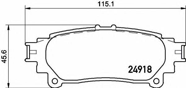 

КОЛОДКИ ТОРМОЗНЫЕ ДИСКОВЫЕ К-Т LEXUS RX GYL1_ GGL15 AGL10 12 08- R, P83152