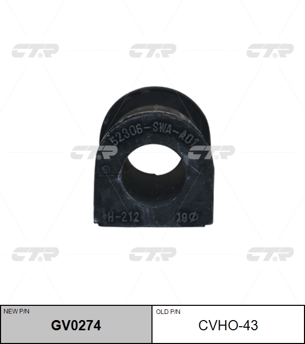 

РЕЗИНО ТЕХНИЧЕСКИЕ ИЗДЕЛИЯ CVHO43 / GV0274, CVHO43