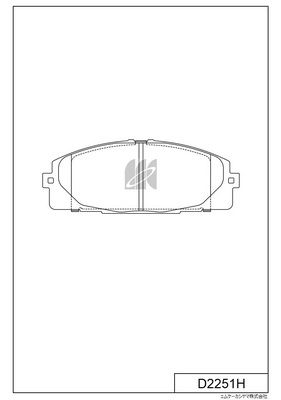 

КОЛОДКИ ТОРМОЗНЫЕ, ПЕРЕДНИЕ (С АНТИСКРИПНОЙ ПЛАСТИНОЙ) TO HIACE KDH200K 04-, D2251H