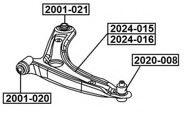 

РЫЧАГ ПОДВЕСКИ R, 2024015