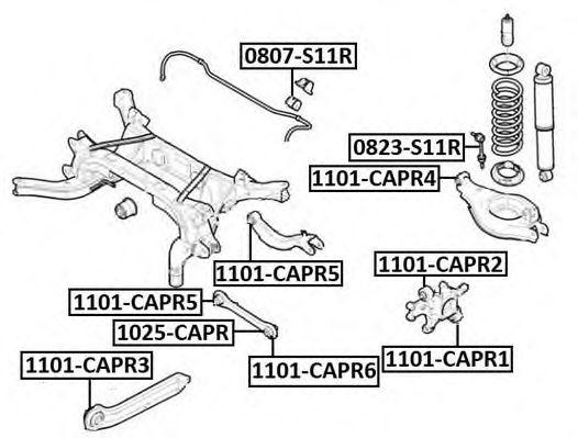 

САЙЛЕНТБЛОК ЗАДНЕЙ ЦАПФЫ НИЖНИЙ, 1101CAPR1