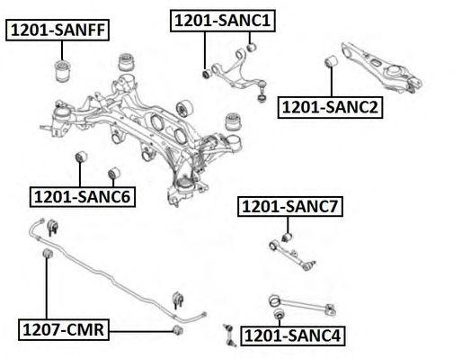

ПОДВЕСКА, РЫЧАГ НЕЗАВИСИМОЙ ПОДВЕСКИ КОЛЕСА, 1201SANC6