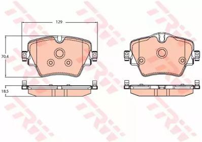

КОЛОДКИ ТОРМОЗНЫЕ ПЕРЕДНИЕ BMW X1 F48, GDB2098