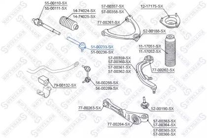 Наконечник рулевой левый infiniti g35