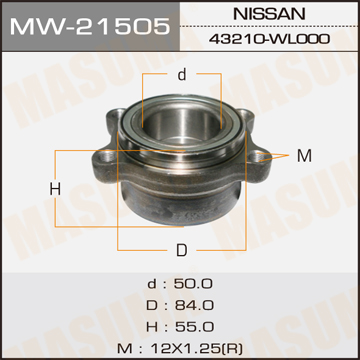 

ПОДШИПНИК СТУПИЦЫ КОЛЕСА ЗАД, MW21505