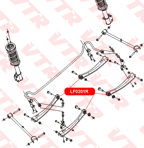 

САЙЛЕНТБЛОК ПОПЕРЕЧНОГО РЫЧАГА ЗАДНЕЙ ПОДВЕСКИ, LF0201R