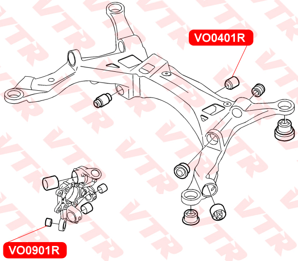 

САЙЛЕНТБЛОК БАЛКИ ЗАДНЕЙ ПОДВЕСКИ, VO0401R