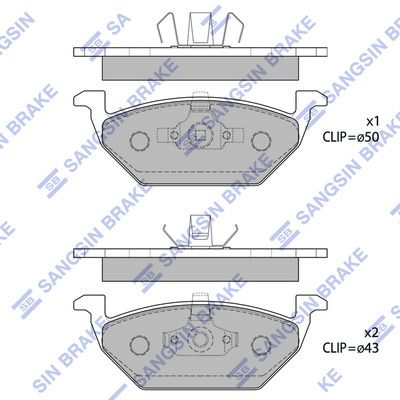 

КОЛОДКИ ТОРМОЗНЫЕ ПЕРЕДНИЕ SP1701, SP1701