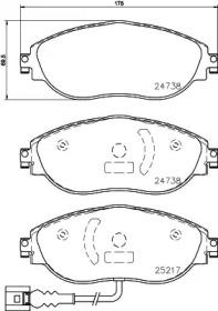 

КОЛОДКИ ТОРМОЗНЫЕ ДИСКОВЫЕ ПЕР, AUDI A3 (8V1, 8VK) 04/12- / AUDI A3 CONVERTIBLE (8V7, 8VE) 10/13- / AUDI A3 LIMOUSINE (8VS, 8VM) 05/13- / AUDI A3 SPORTBACK (8VA, 8VF) 09/12- / SEAT LEON (5F1) 09/12- / SEAT LEON BOX BODY / HATCHBACK (5F1) 09/12- / SEAT LEO