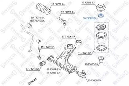 Подшипник опоры аморт.  daewoo nubira 97>/lacetti 04>