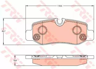 

КОЛОДКИ ДИСКОВЫЕ ЗАДНИЕ MB VITO W447 1.6-2.1CDI 14>, GDB2102