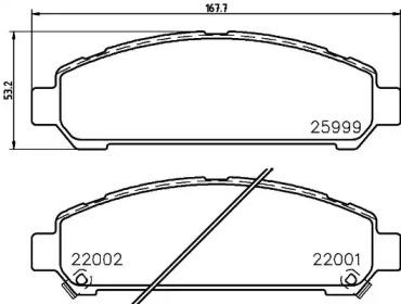 Тормозные колодки передние toyota venza 08