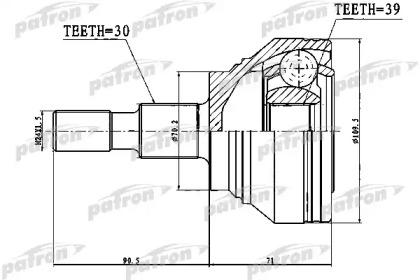 

PCV1756 ШРУС НАРУЖНЫЙ 30X70.3X39 MERCEDES BENZ ML-CLASS 164 04- PATRON, PCV1756