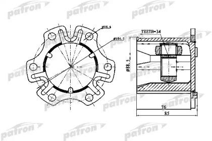 

ШРУС ВНУТРЕННИЙ X34 AUDI A4 1,6 1,8 1,9TDI 2,4 2,5 2,6 2,8 2,5TDI 2,0TDI 94- SKODA SUPERB 1,9TDI 2,5TDI 2,8V6 01-, PCV1770