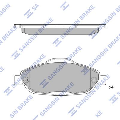 

КОЛОДКИ ТОРМОЗНЫЕ ПЕРЕДНИЕ SP1804, SP1804