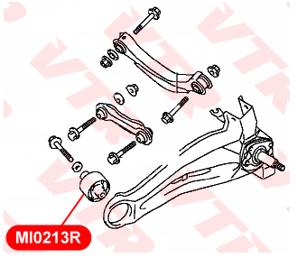 

САЙЛЕНТБЛОК ПРОДОЛЬНОГО РЫЧАГА ЗАДНЕЙ ПОДВЕСКИ, MI0213R