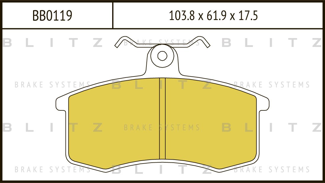 

КОЛОДКИ ТОРМОЗНЫЕ ДИСКОВЫЕ ПЕРЕДНИЕ LADA 110, 111, 112 95-, BB0119