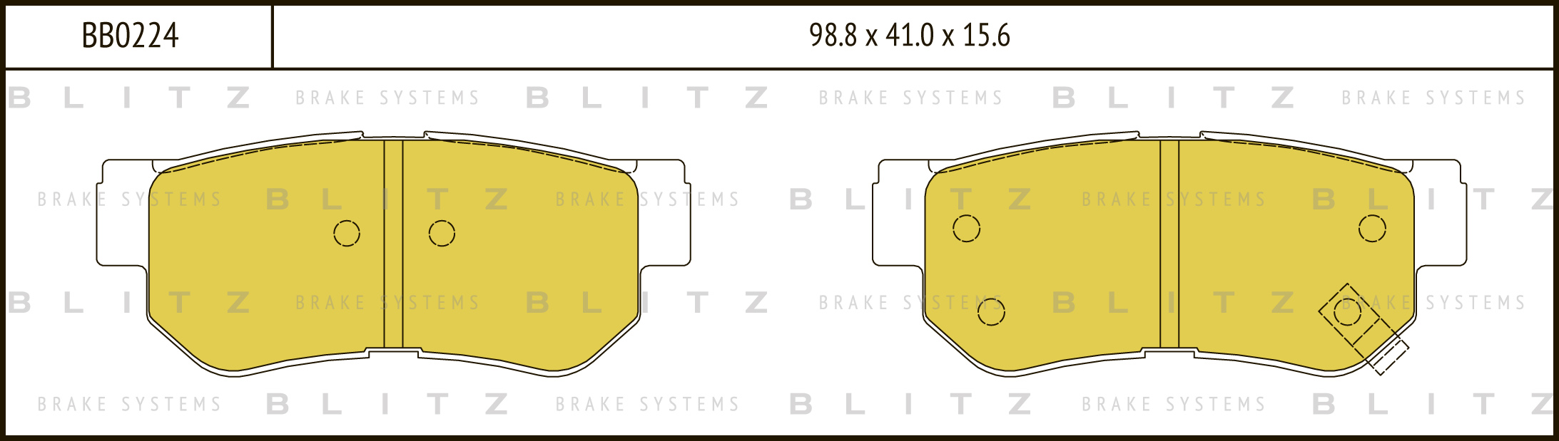 

КОЛОДКИ ТОРМОЗНЫЕ ДИСКОВЫЕ ЗАДНИЕ HYUNDAI TUSCON, SONATA 98- KIA MAGENTIS 98-, BB0224