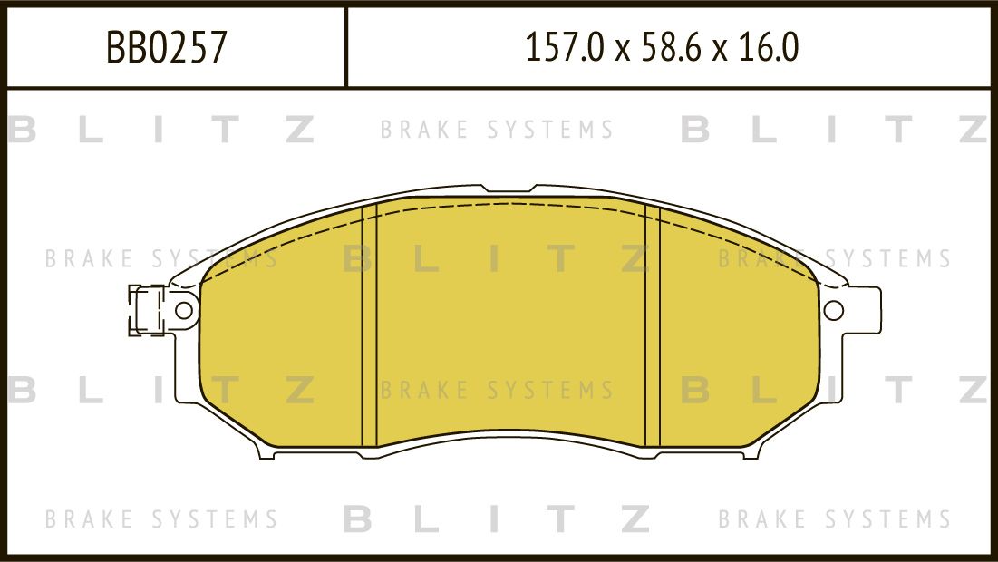 

КОЛОДКИ ТОРМОЗНЫЕ ДИСКОВЫЕ ПЕРЕДНИЕ RENAULT KOLEOS 08- NISSAN MURANO 03- INFINITI G,EX,M 08-, BB0257