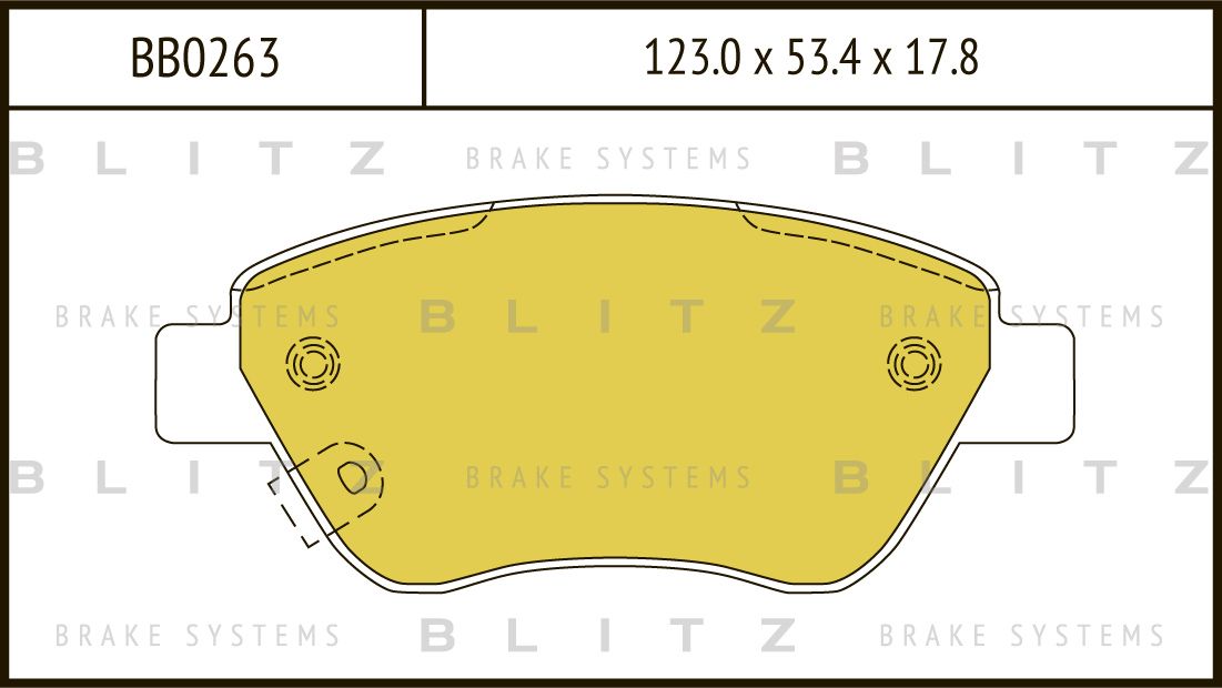 

КОЛОДКИ ТОРМОЗНЫЕ ДИСКОВЫЕ ПЕРЕДНИЕ OPEL CORSA 06 -, BB0263