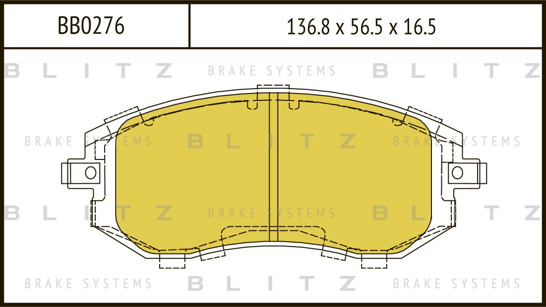 

КОЛОДКИ ТОРМОЗНЫЕ ДИСКОВЫЕ ПЕРЕДНИЕ SUBARU IMPEZA, LEGACY III 12, 00-, BB0276