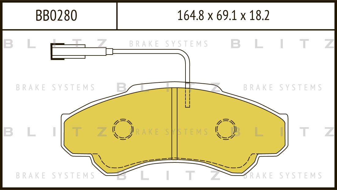 

КОЛОДКИ ТОРМОЗНЫЕ ДИСКОВЫЕ ПЕРЕДНИЕ CITROEN JUMPER 02- FIAT DUCATO 02- PEUGEOT BOXER 02-, BB0280