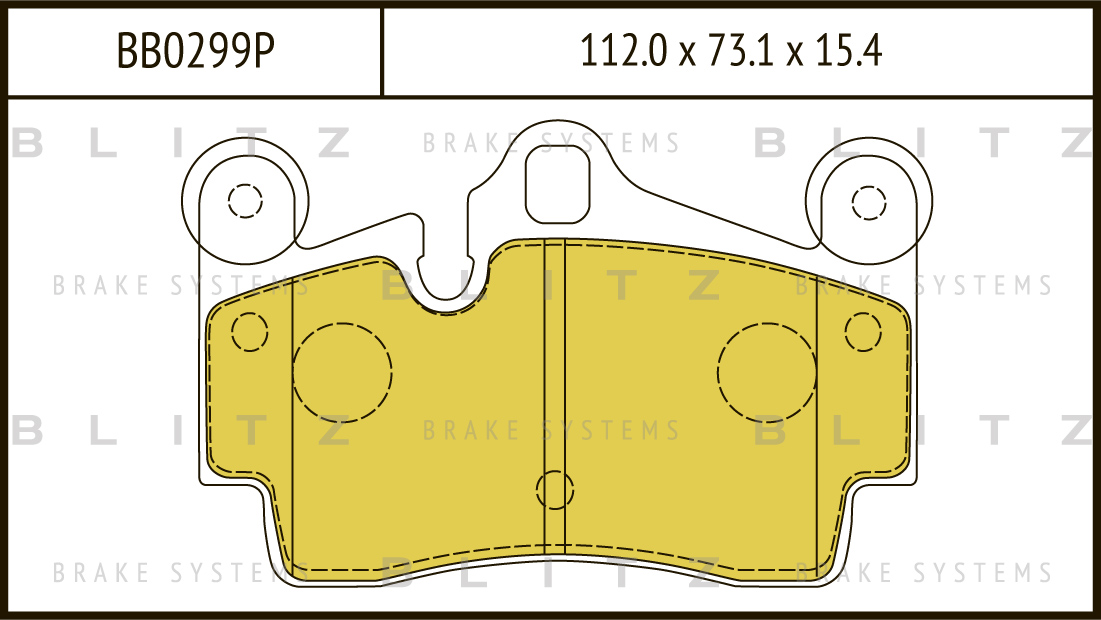 

КОЛОДКИ ТОРМОЗНЫЕ ДИСКОВЫЕ ЗАДНИЕ VW TOUAREG 02- PORSCHE CAYENNE 02-, BB0299P