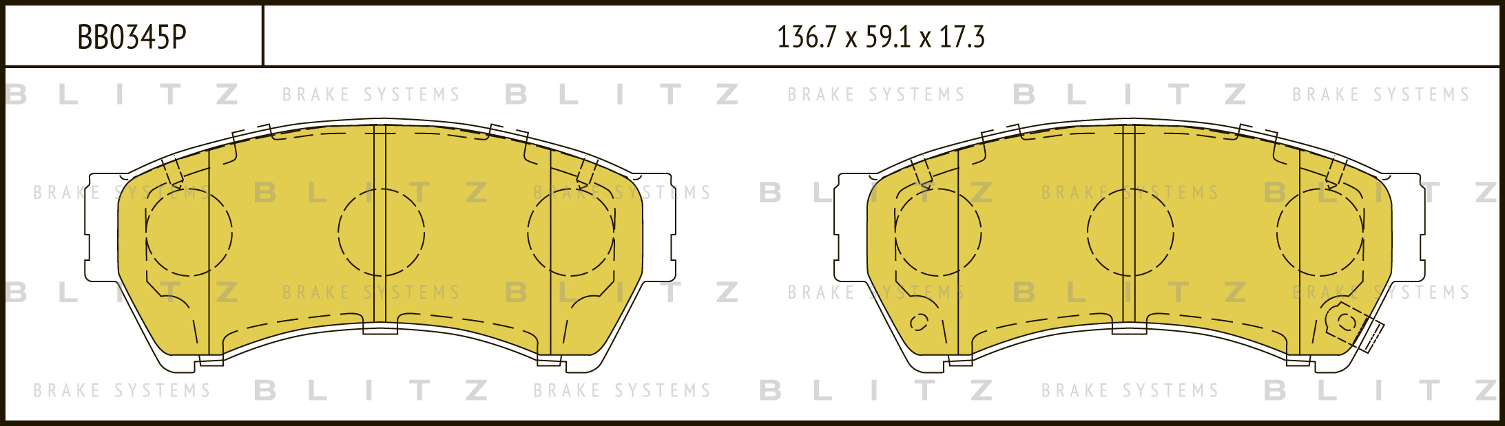 

КОЛОДКИ ТОРМОЗНЫЕ ДИСКОВЫЕ ПЕРЕДНИЕ MAZDA 6 07-, BB0345P