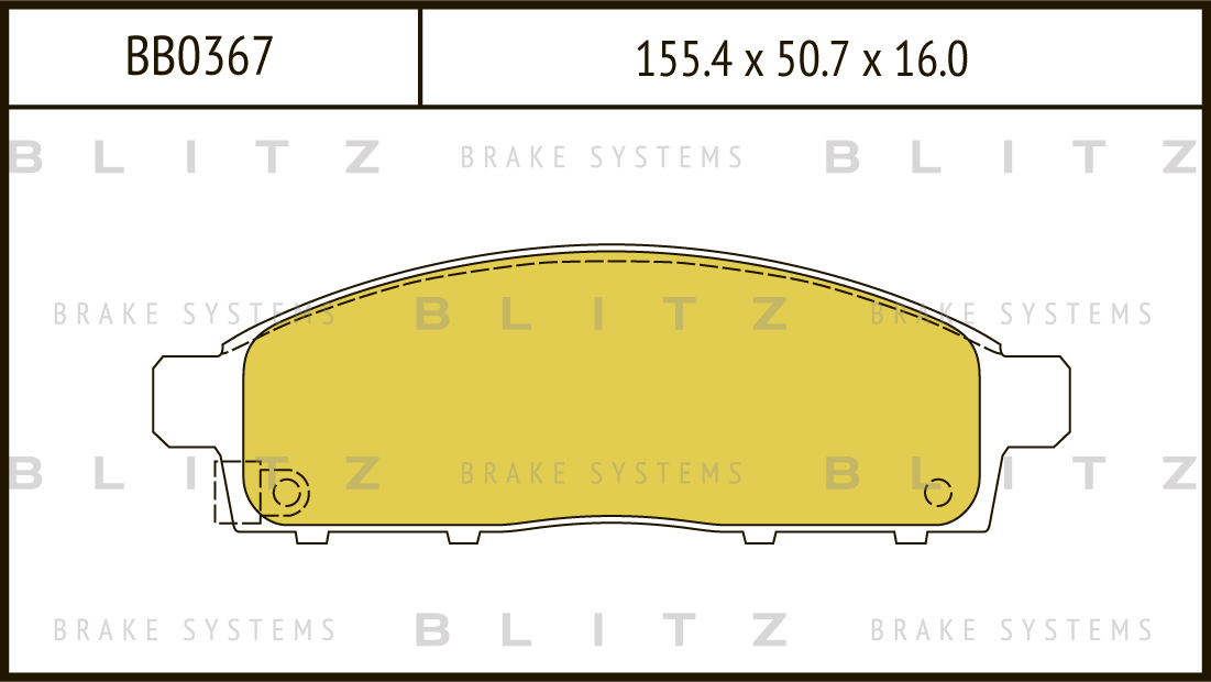 

КОЛОДКИ ТОРМОЗНЫЕ ДИСКОВЫЕ ПЕРЕДНИЕ MITSUBISHI L200 05, 06-, BB0367