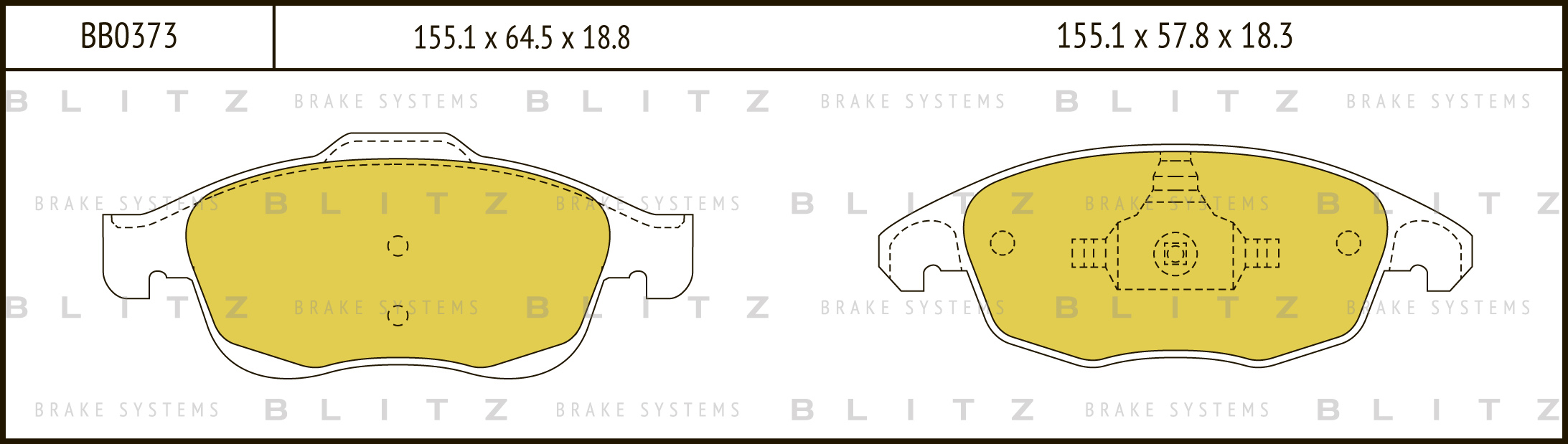 

КОЛОДКИ ТОРМОЗНЫЕ ДИСКОВЫЕ ПЕРЕДНИЕ CITROEN C4 07-, BB0373