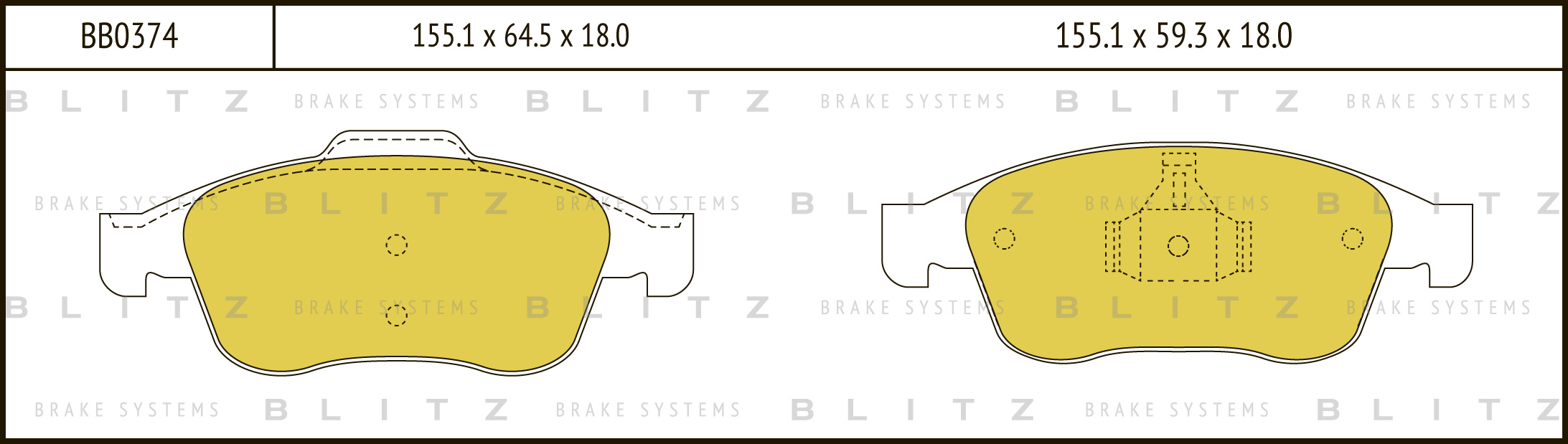 

КОЛОДКИ ТОРМОЗНЫЕ ДИСКОВЫЕ ПЕРЕДНИЕ RENAULT FLUENCE, GRAND SCENIC, MEGANE, SCENIC 10- DACIA DUSTER 10-, BB0374