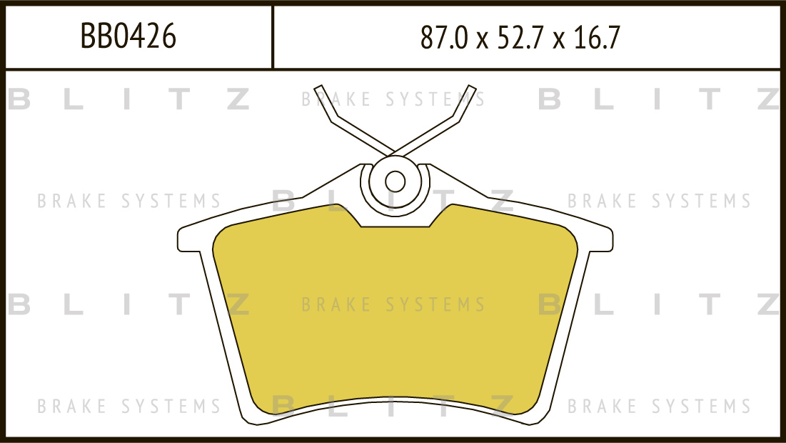 

КОЛОДКИ ТОРМОЗНЫЕ ДИСКОВЫЕ, BB0426