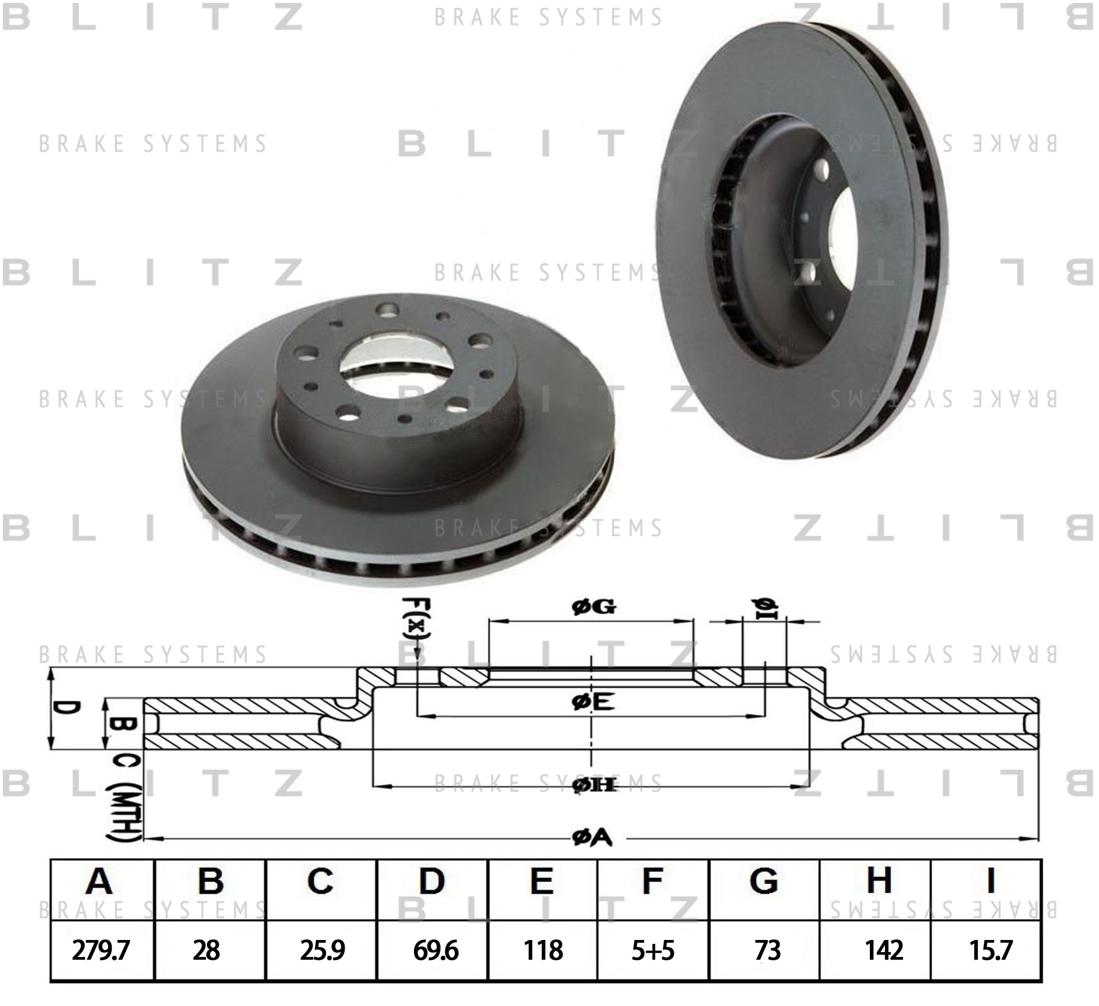 

ДИСК ТОРМОЗНОЙ ПЕРЕДНИЙ ВЕНТИЛИРУЕМЫЙ CITROEN JUMPER 06- FIAT DUCATO 06- PEUGEOT BOXER 06-, BS0240