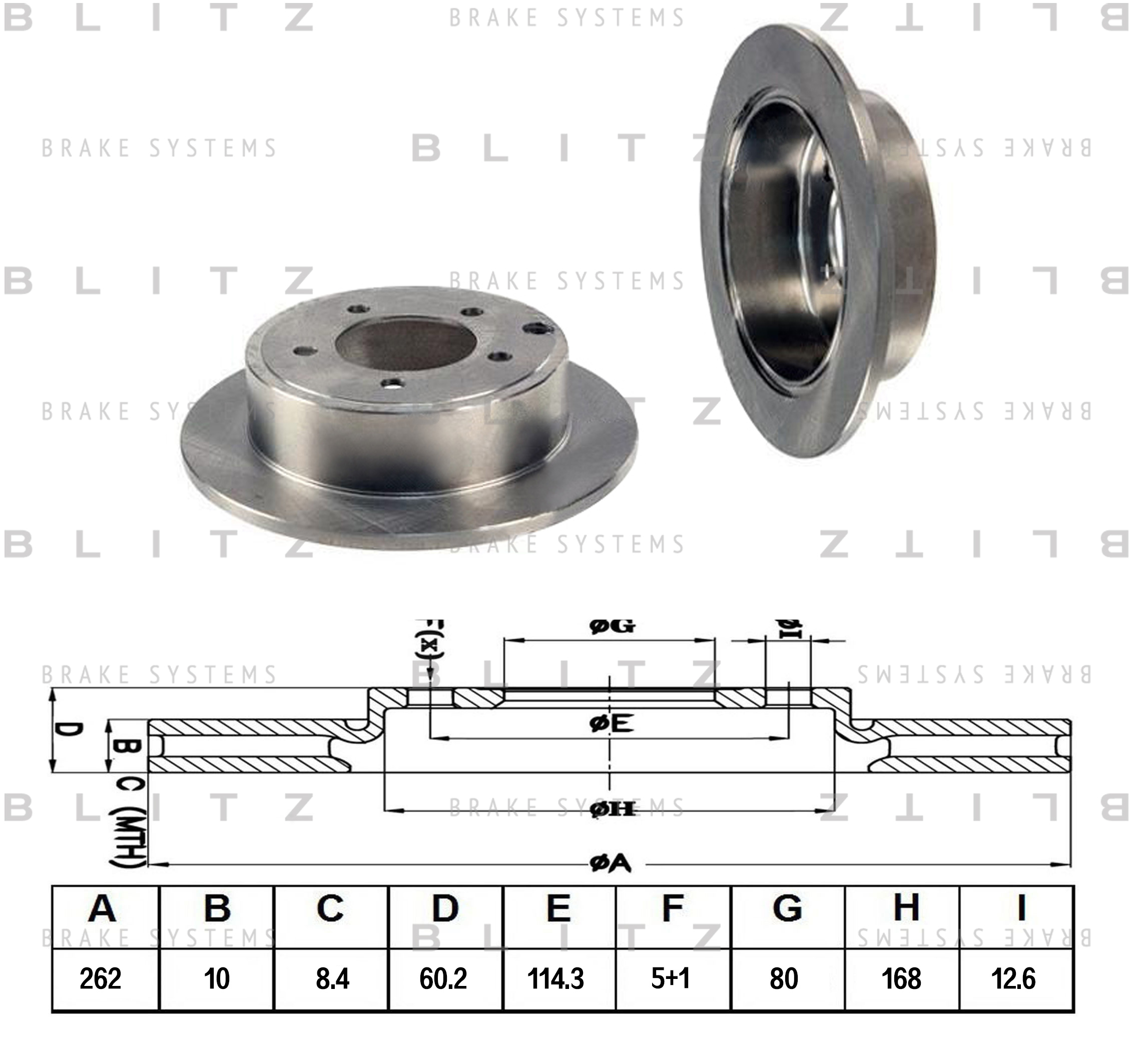 

ДИСК ТОРМОЗНОЙ ЗАДНИЙ MITSUBISHI LANCER 08-, BS0344