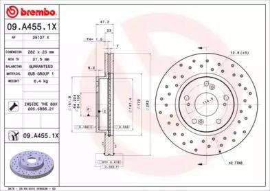 

ДИСК ТОРМОЗНОЙ ВЕНТИЛИРУЕМЫЙ ПЕРЕД HONDA HONDA CIVIC CR-V FR-V STREAM 01-, 09A4551X