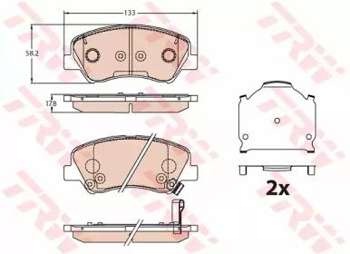 

КОЛОДКИ ТОРМОЗНЫЕ ДИСКОВЫЕ ПЕРЕД HYUNDAI HYUNDAI Solaris 10- KIA RIO 1.4/1.6 10-, GDB3630
