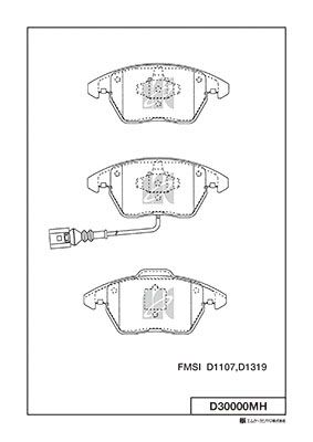 

КОЛОДКИ ТОРМОЗНЫЕ, ПЕРЕДНИЕ (С АНТИСКРИПНОЙ ПЛАСТИНОЙ) VW GOLF 04-, POLO 10-, PASSAT 08-, TOURAN 03-, PASSAT CC 09- AU A3/S3 04- SK FABIA 11-, OCTAVIA 04- SE IBIZA 09-, D30000MH