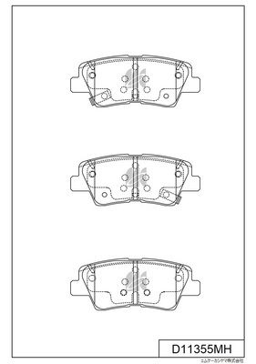 

КОЛОДКИ ТОРМОЗНЫЕ, ЗАДНИЕ (С АНТИСКРИПНОЙ ПЛАСТИНОЙ) HY I20 14-, I40 15- KIA CEED 13-14, RONDO 13-, CARENS 12, D11355MH