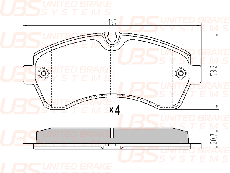 

ТОРМОЗНЫЕ КОЛОДКИ MERCEDES-BENZ SPRINTER (906) (06-) / VW CRAFTER 30-50 (06-/11-) ПЕРЕДНИЕ, В КОМПЛЕКТЕ СО СМАЗКОЙ (5Г), B1109005