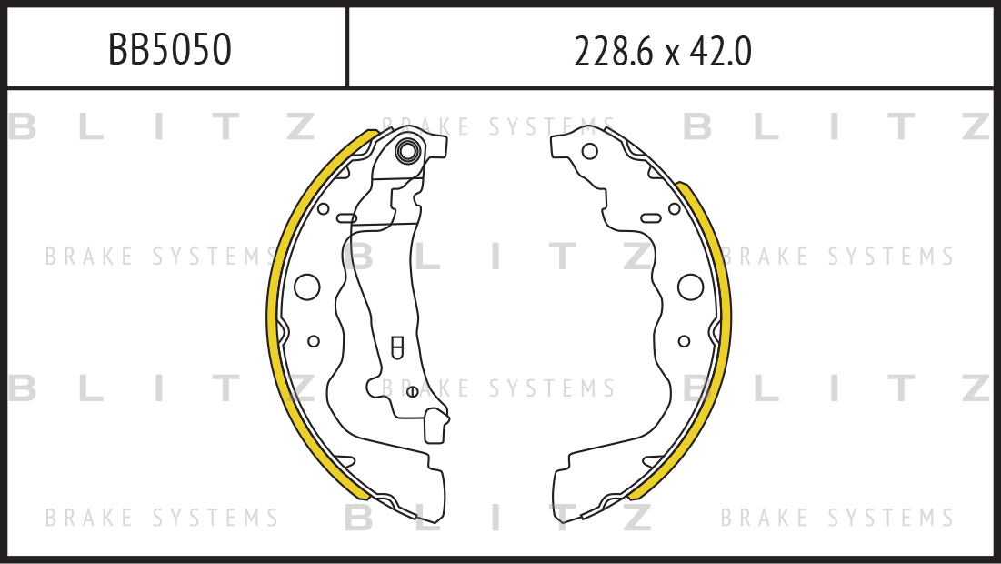 

КОЛОДКИ ТОРМ.БАРАБ.(228.6X42) RENAULT DUSTER, KANGOO, GRAND KANGOO 08-, BB5050