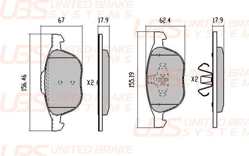 

ПРЕМИУМ ТОРМОЗНЫЕ КОЛОДКИ FORD FOCUS II 04-/III 11-/KUGA I 08-/II 13-/ECOSPORT 14-/MAZDA 3 03-/09-/VOLVO S40 04-/12- ПЕРЕДНИЕ, BP1101001