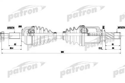 

ПРИВОД ЛЕВЫЙ SANDERO 16W LARGUS 16W КПП JR5, PDS0452