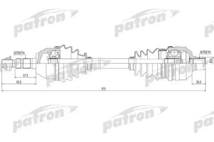 

ПОЛУОСЬ ПРАВАЯ 33X573X34 OPEL ASTRA H 1,3 CDTI 05-, PDS0422