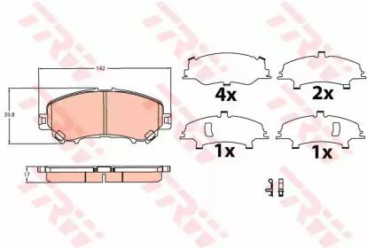 

КОЛОДКИ ТОРМОЗНЫЕ ДИСКОВЫЕ КОМПЛЕКТ, GDB3622
