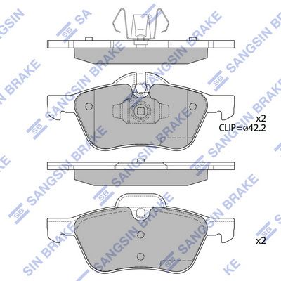 

КОЛОДКИ ТОРМОЗНЫЕ MINI COOPER/ONE 1.4/1.6 01- ПЕРЕДНИЕ, SP2243