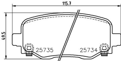 

КОЛОДКИ ТОРМОЗНЫЕ ДИСКОВЫЕ, CHRYSLER 200 SALOON 06/14- / JEEP CHEROKEE (KL) 11/13-, P37020